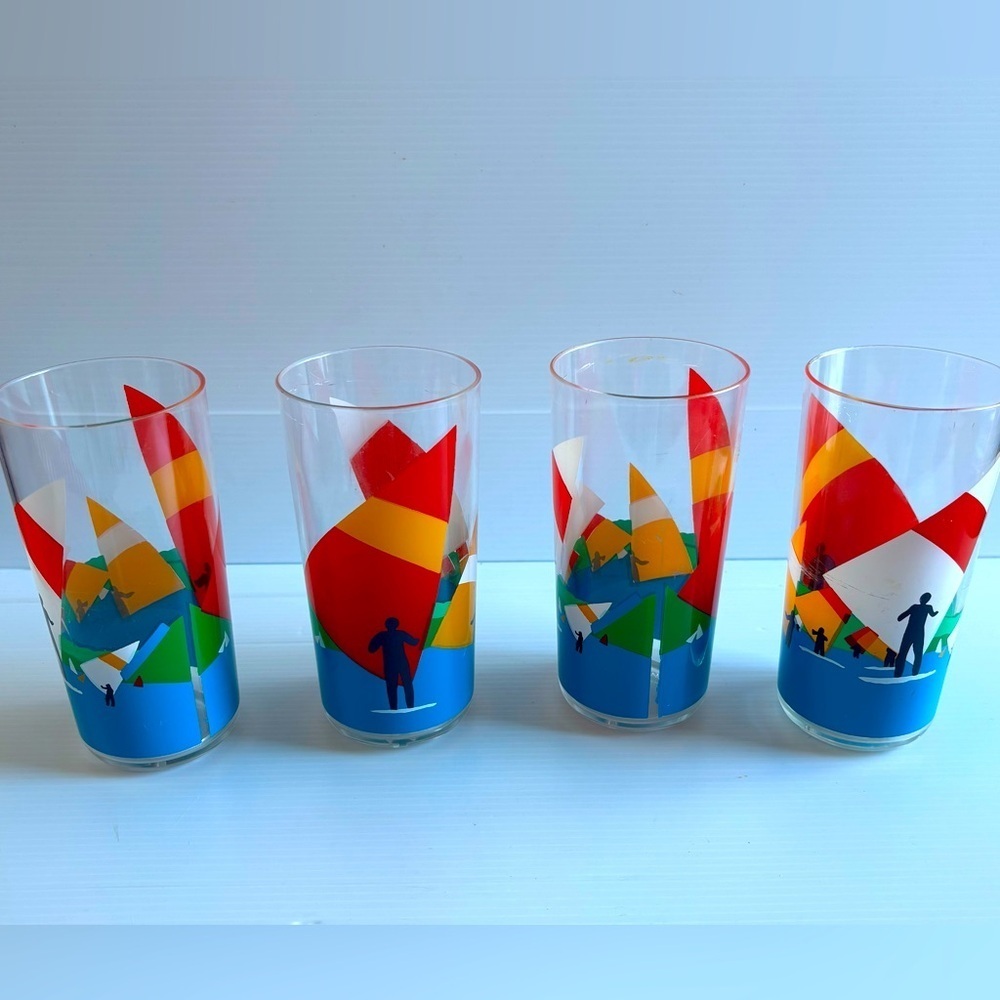 Vintage Sailing Plastic Cups NEOVE 1980s